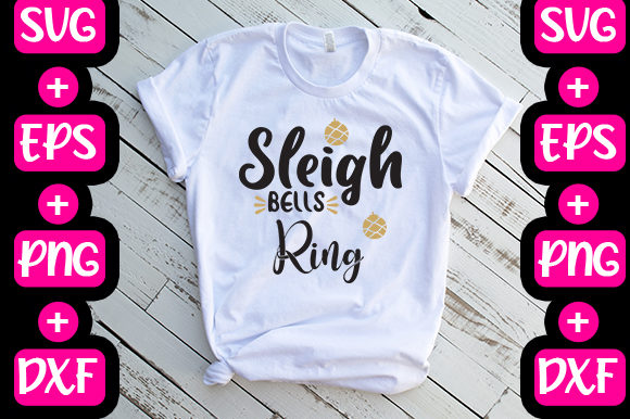 Christmas Sleigh Bells Ring Graphics & T-Shirt Designs