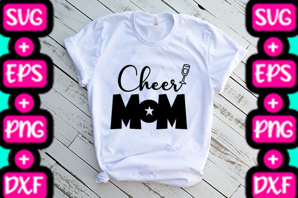 MOM Cheer Mom Graphics for T-Shirt Designs