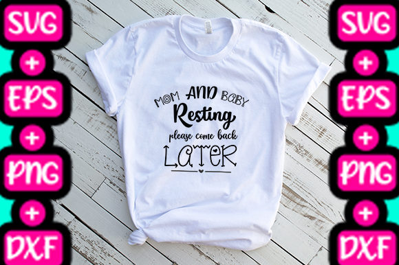 MOM MOM and BABY RESTING Graphics for T-Shirt Designs